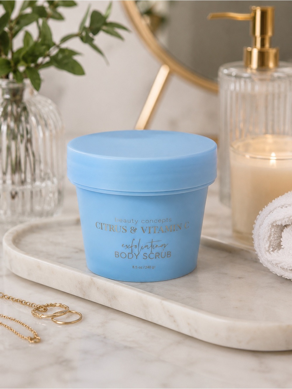 Beauty Concepts Citrus & Vitamin C Exfoliating Body Scrub | Brightening Skincare
